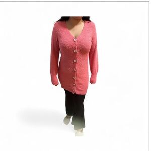 Say What? Pink Button-Up Cardigan
